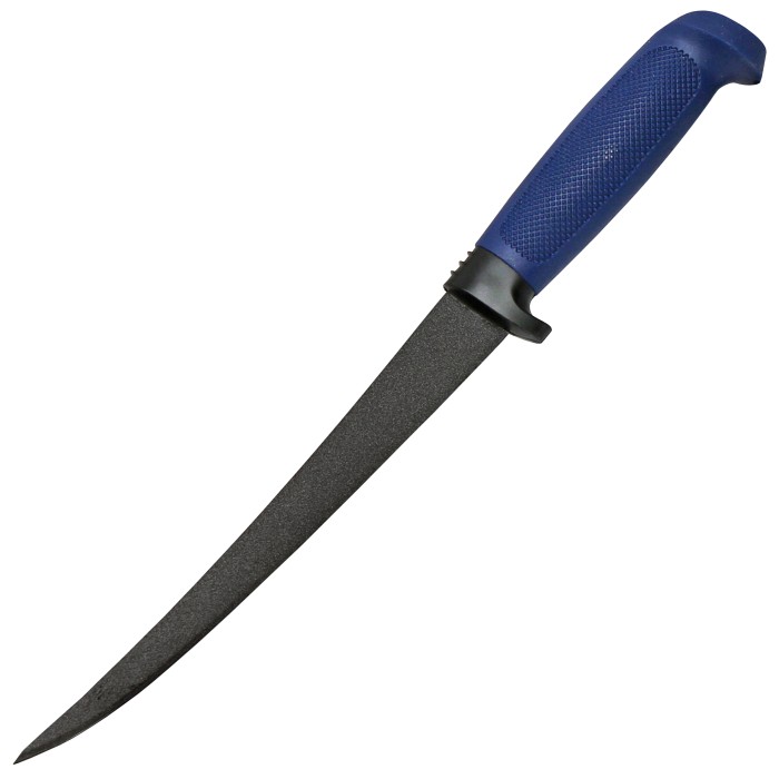 MARTTIINI Oy Filetiermesser "Martef Filleting Knife 23" Griff blau Lederscheide
